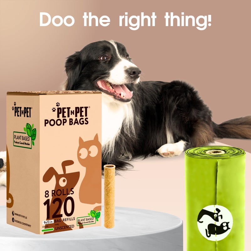 Pet N Pet Poop Bags For Dogs, 120 Counts Plant Based Dog Poop Bags Rolls, Thick Doggie Poo Bag, 100% Leak-proof, Easy to Use Pet Waste Bag - Image 4
